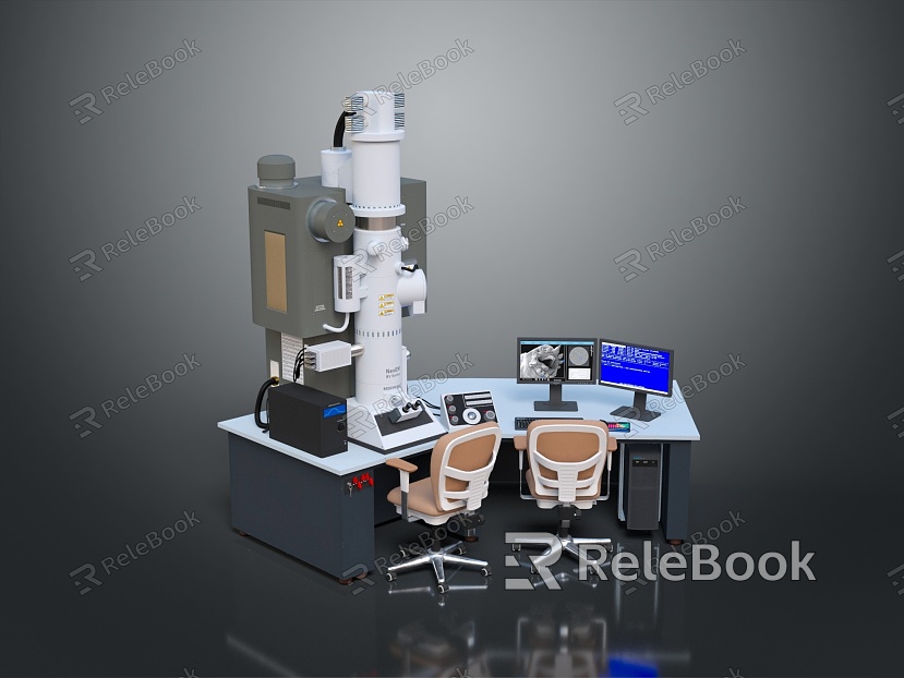 modern transmission electron microscope electron microscope microscope magnifying glass model