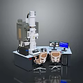 Advanced Precision Medical Laboratory Equipment With Workbench Monitors And Chairs
