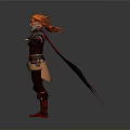 A Man With Orange Hair And Red Cape In Armored Outfit With Arms Outstretched