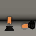 Vintage Filament Light Bulbs With Transparent Glass And Black Base Standing And Lying