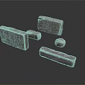 Natural Wood and Stone Blocks With Various Shapes And Textured Surfaces