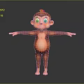 Monkey Cartoon Monkey Anime Monkey Stylized Monkey Fantasy Style Monkey Toy 3d model