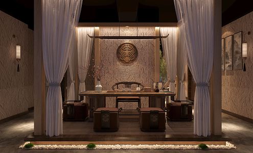 New Chinese Teahouse 3d model