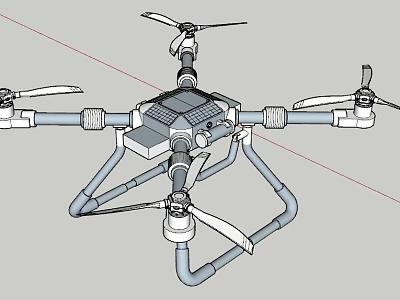 Intelligent Drone With Four Rotors Stable Frame And Camera Mount System 3d model