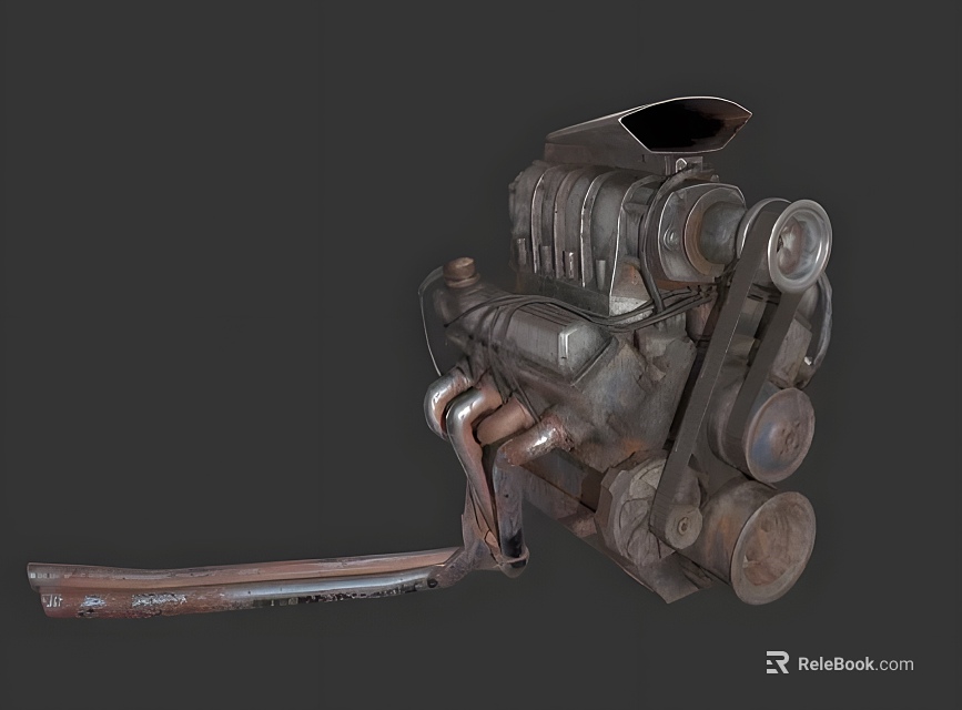 Complex Industrial Mechanical Equipment With Metal Pipes Gears And Heavy Duty Components 3d model 