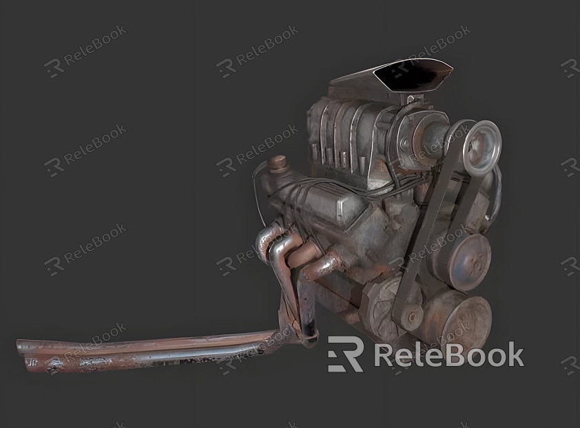 Realistic Engine Realistic Machine Mechanical Equipment Engine Parts model