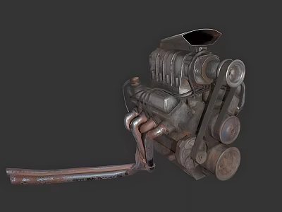 Complex Industrial Mechanical Equipment With Metal Pipes Gears And Heavy Duty Components 3d model