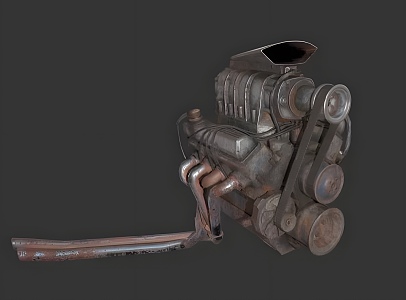 Realistic Engine Realistic Machine Mechanical Equipment Engine Parts 3d model