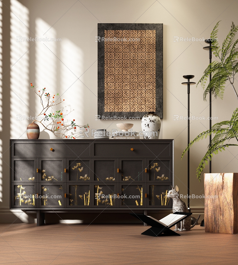 Chinese Style Entrance Cabinet Ancient Chinese Style New Chinese Style Decorative Cabinet New Chinese Style Side Cabinet New Chinese Style Decorative Cabinet New Chinese Style Side Cabinet Chinese Style Entrance Cabinet Chinese Style Xuan 3d model