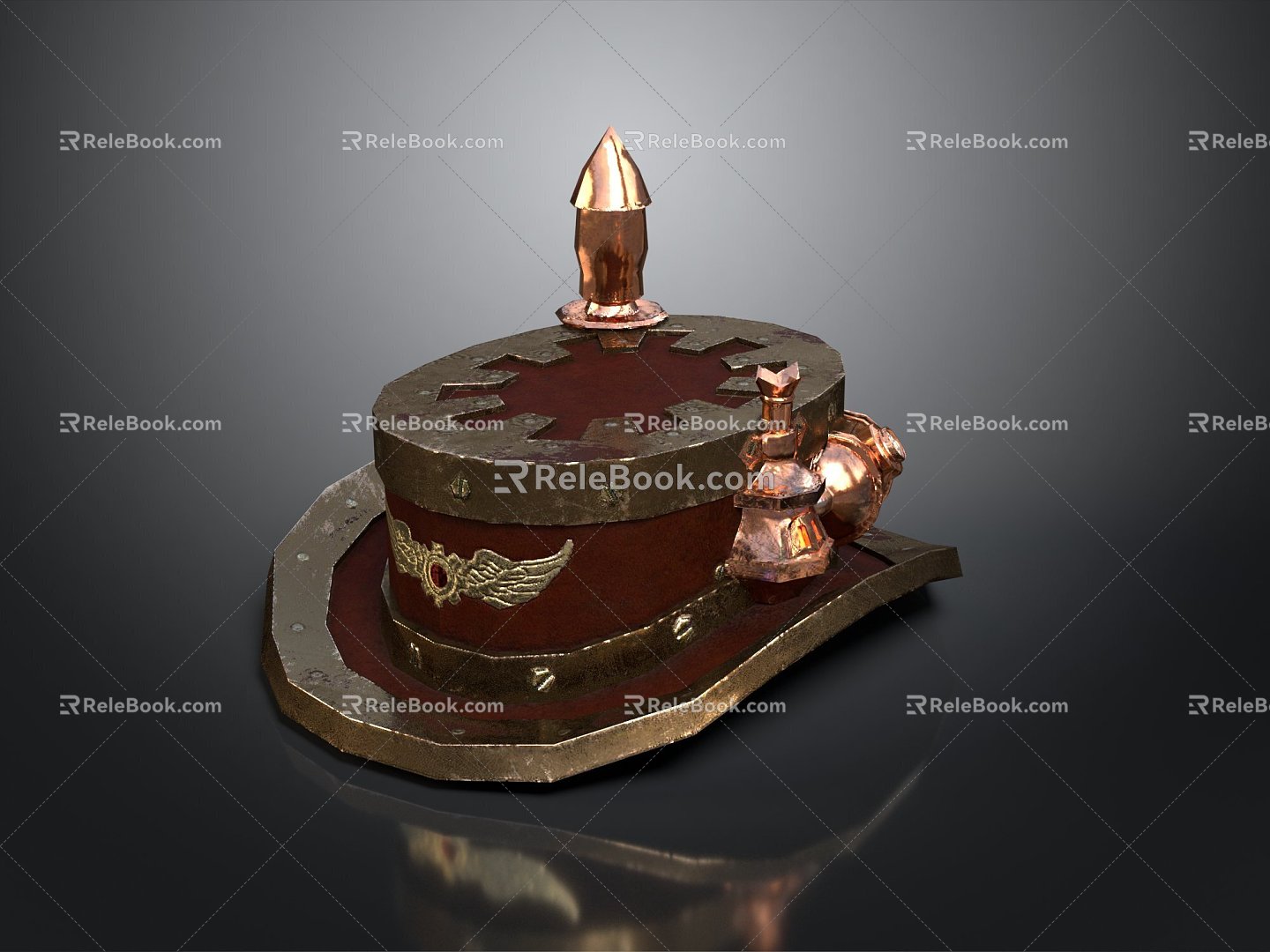 boiler cap boiler cap steam punk cap 3d model