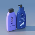 Assorted Color Household Lotion Bottles With Pump Dispensers Arranged In A Row