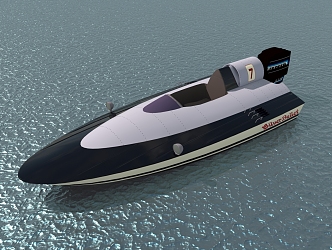 Yacht Speedboat 3d model