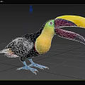 Red-legged Cranes Cranidae Birds 3d model