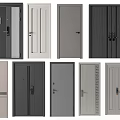 Security Door Collection Featuring Various Styles Multiple Colors and Secure Lock Designs 3d model