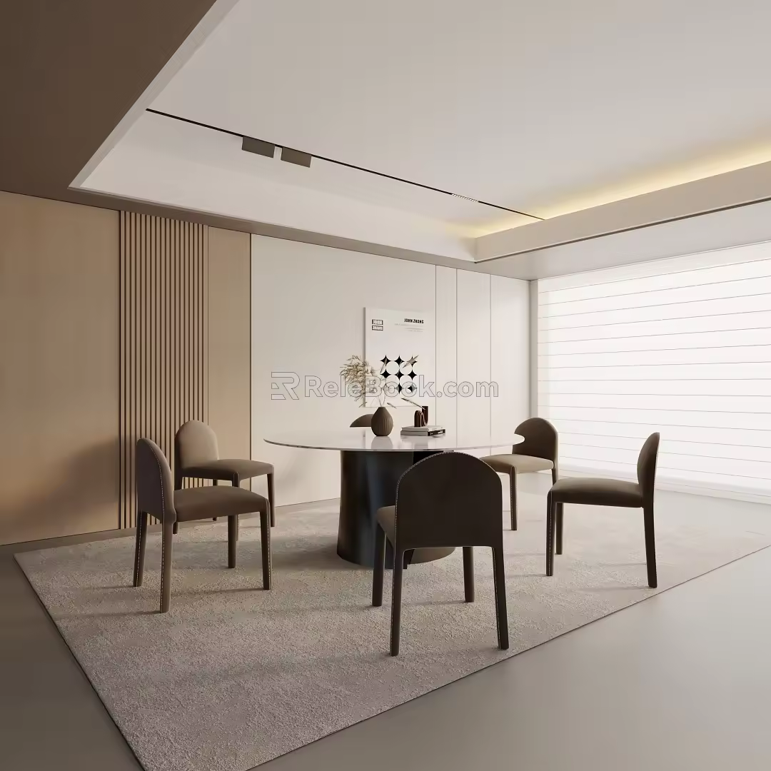 Modern dining table 3d model