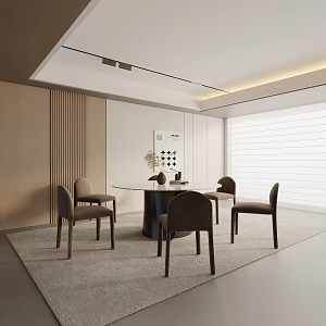 Modern dining table 3d model