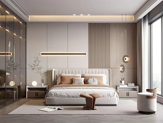 Modern Bedroom Home Bedroom 3d model