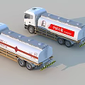 Sinopec White Oil Tank Trucks With Large Cylindrical Tank Bodies And Wheels