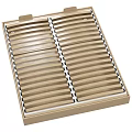 Wooden Storage Component With Opening Slatted Lid And Metal Hinges 3d model