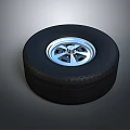 High Performance Black Car Tire With Silver Alloy Spoke Wheel Rim For Automotive Parts