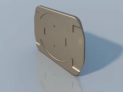 Swing Door Metal Panel Featuring Modern Geometric Lines Smooth Surface And Durable Construction 3d model