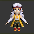 Cartoon Game Movie Character With Red White Hat Yellow Vest White Sleeves Red Shoes