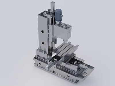 Precision Industrial Equipment Featuring Metal Structure Worktable And Motor Components 3d model