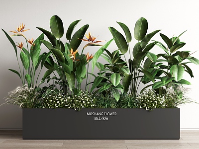 Pendulum green plant flower box plant potted plant combination plant pile landscape landscaping model