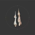 Three Unique Shaped Decorative Ceramic Furniture Pieces With Natural Tones And Textured Surface