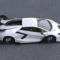 White Sports Car With Modern Aerodynamic Design Sharp Front Face Black Accents And Rear Spoiler