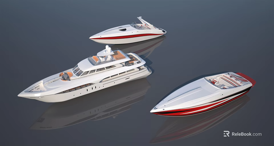 Luxury Yachts Showcased In Three Different Designs 3d model 