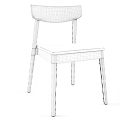 Dark Wooden Leisure Chair With Modern Simple Design And Comfortable Seating