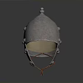 Ancient Metal Helmet As Protective Weapon With Riveted Design And Spiked Top