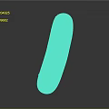 Cartoon Green Pickle Character With Blue Stripe Big Eyes And Open Mouth