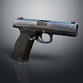 Modern Black Pistol Design With Sleek Metal Surface And Textured Grip