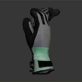 Household Protective Work Gloves with Gray White and Black Design and Light Green Cuffs