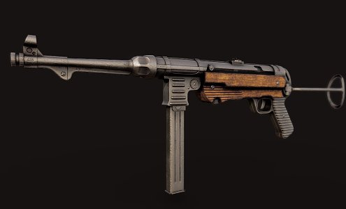 MP40 organ pistol 3d model