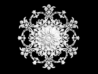 Carved Lamp Panels European-style Carved Building Components Gypsum Line Carved Corner Line Carved Craft Carved Silver Carved Corner Line 3d model