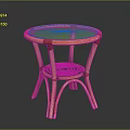 Rattan Table With Glass Top Modern Natural Design For Home Furniture Decor