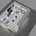 Midea Mall Counter With Modern Display And Home Appliance Showcases