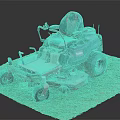 Toro Riding Lawn Mower With Cutting Deck And Large Wheels On Green Grass