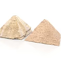 Vintage Ancient Egyptian Pyramid Models With Stone Texture And Brick Design 3d model
