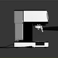 Modern Electric Coffee Machine With Stainless Steel Body And Control Knob