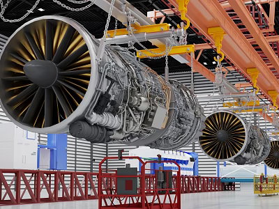 Modern workshop engine hoisting 3d model Modern workshop engine hoisting 3d model