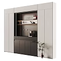 Modern Wine Cabinet With Glassware Storage Wine Bottle Racks And Sleek Grey Interior Design