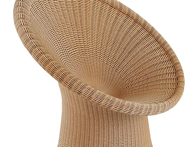Modern Wicker Outdoor Chair With Unique Woven Design For Patio Garden Comfortable Stylish 3d model