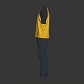 Trendy Yellow Black Short Sleeve T Shirt With Dark Gray Cargo Pants Outfit