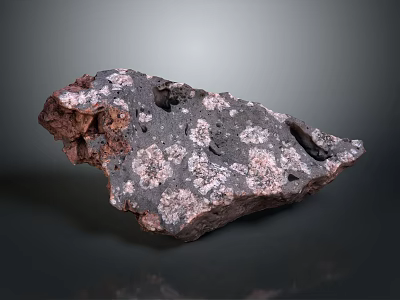 Rustic Stone and Wood Material with Grey Brown Color and Natural Holes 3d model