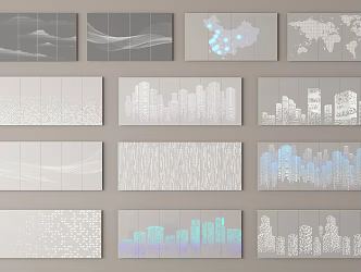 Modern Perforated Panel Background Wall Hollow Aluminum Panel Hollow Panel Perforated Panel 3d model