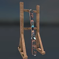 Durable Wooden Ski Rack for Sports Equipment Storage and
